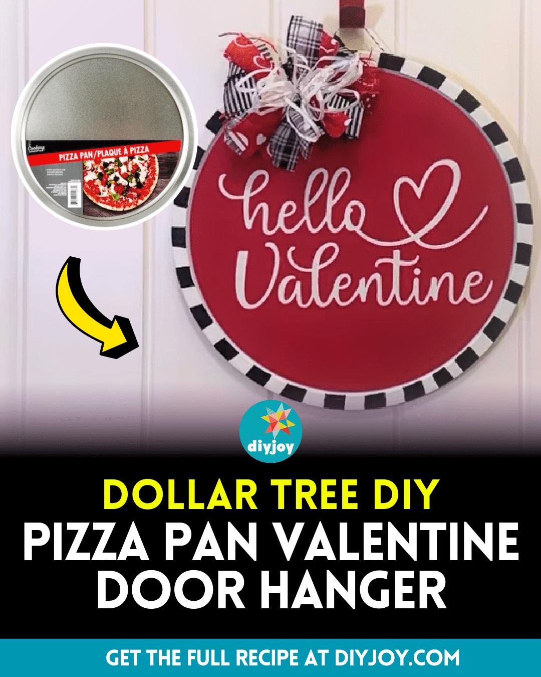 Easy DIY Pizza Pan Valentine Door Hanger