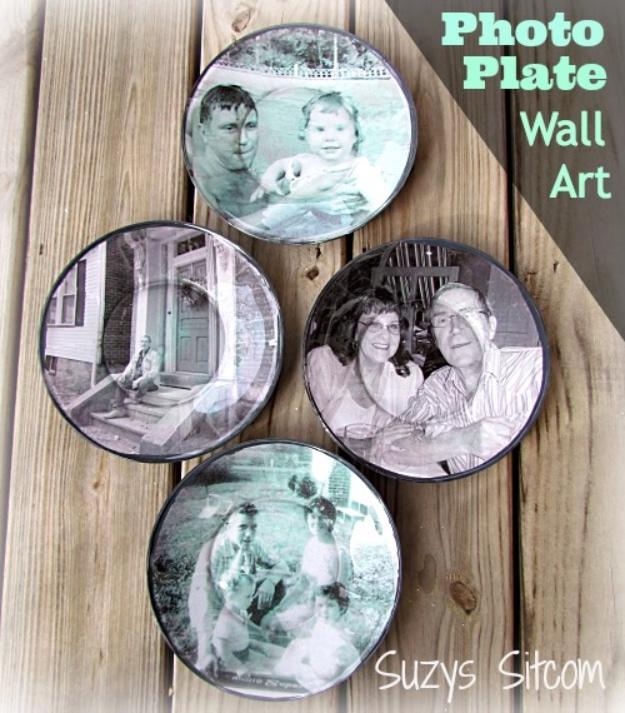 Decoupage Photograph Plates, low key enough for a solo evening in and a charm that beats anything from a catalog