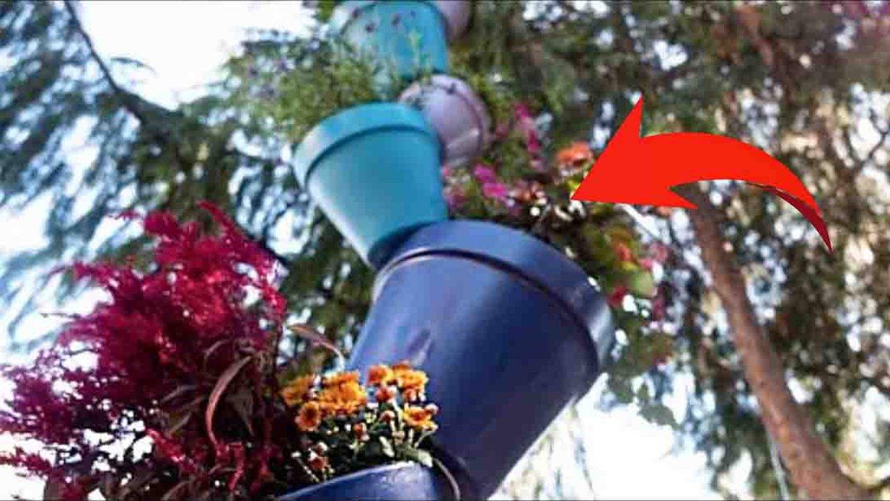DIY Stacked Flower Pots Tutorial