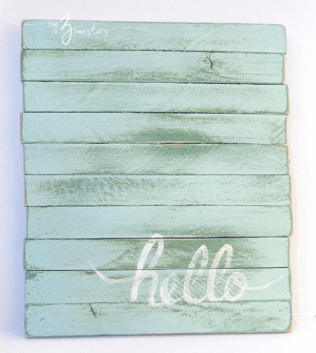 DIY Wall Art Ideas for the Bedroom - DIY Wall Art With Wood Shims - Rustic Decorating Projects For Bedroom, Brilliant Wall Art Projects, Creative Wall Art, Do It Yourself Crafts, E
