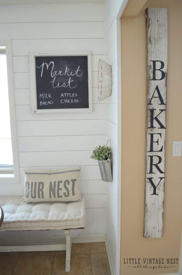 Simple and Easy DIY Bakery Sign, quick to set up on a rainy afternoon and personality a plain space was missing