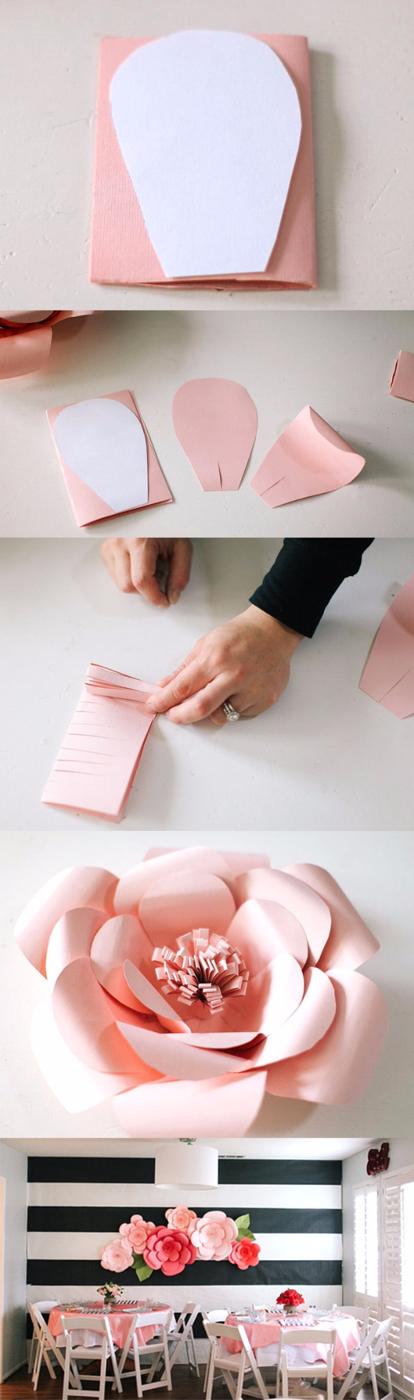 DIY Giant Paper Flowers, simple enough for a first time party planner and worth making for the next big celebration