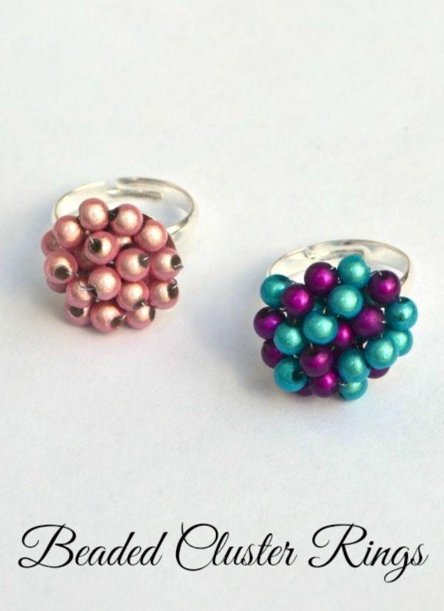 Beaded Cluster Rings, a present the whole family can help make and a satisfying weekend project worth the effort