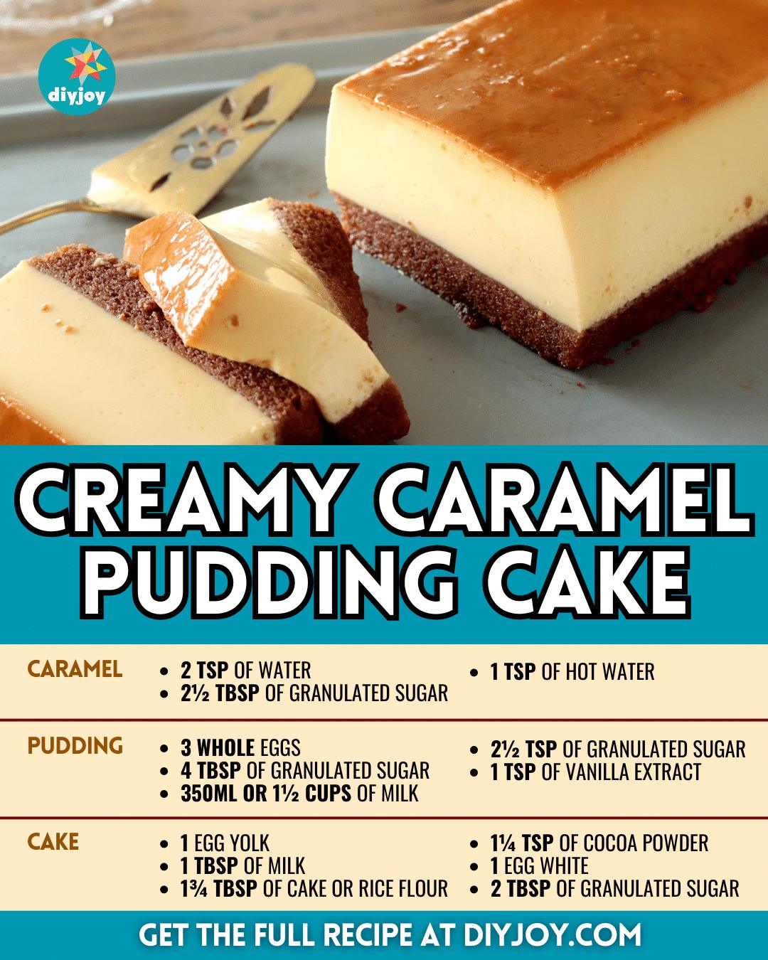 Easy Creamy Caramel Pudding Cake Recipe