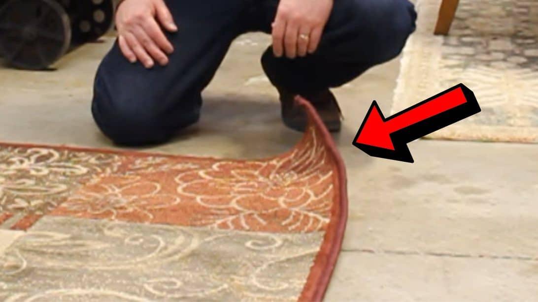 Flatten Curled Rug Corners in 10 Seconds