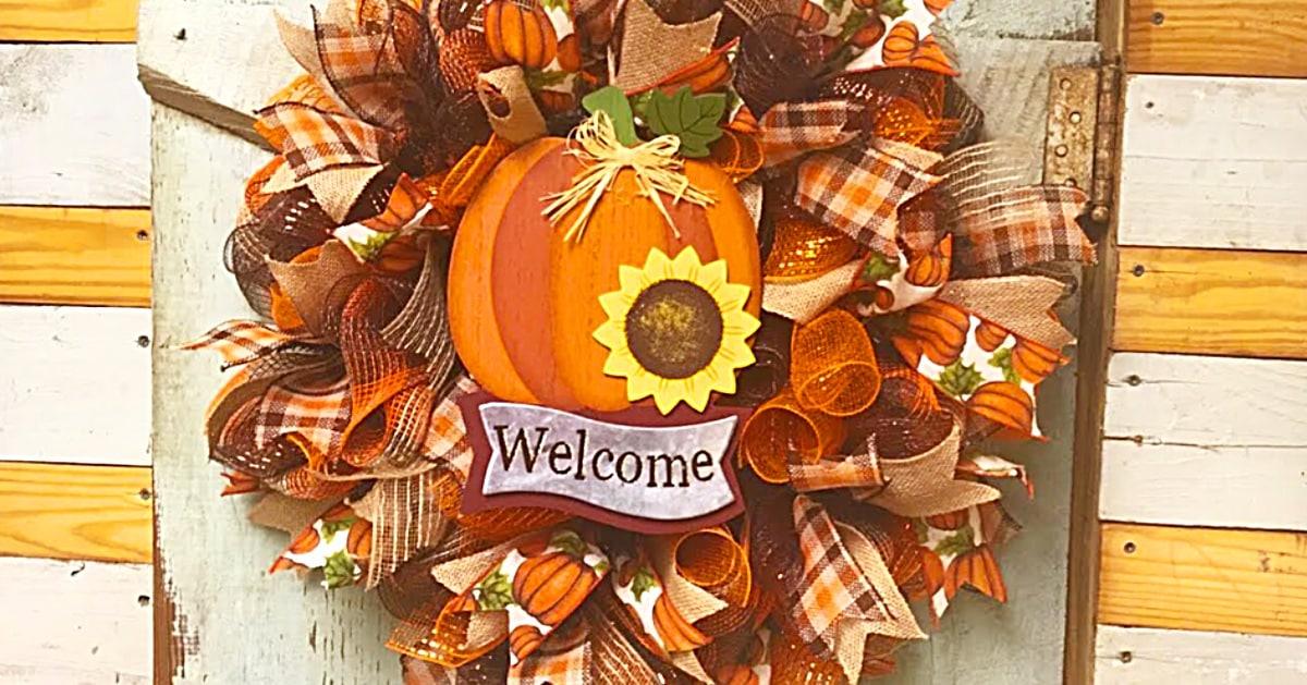 How To Make A Fall Burlap Wreath