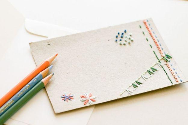 Embroidered Stationery, quick enough to finish before nap time and an upgrade that feels far pricier than it was