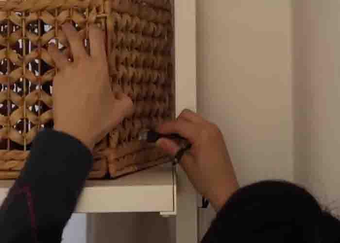 Using a basket to tuck away your internet router