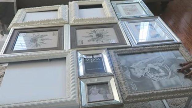DIY Picture Frames Table, one of the best picture frame projects on this list and one worth pinning for later