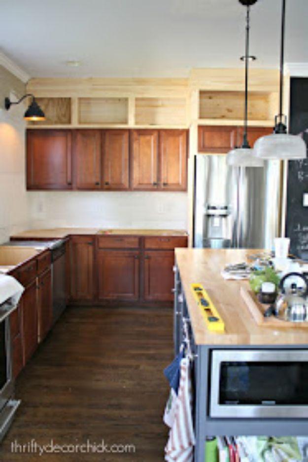 Kitchen Cabinets Up to the Ceiling, basic enough in tools to skip a hardware run and a detail that friends always ask about