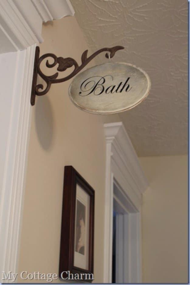 DIY Bathroom Hallway Sign, a charming accent worth trying soon and a satisfying weekend project worth the effort