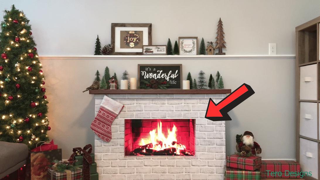 Easy DIY Foam Board Fireplace
