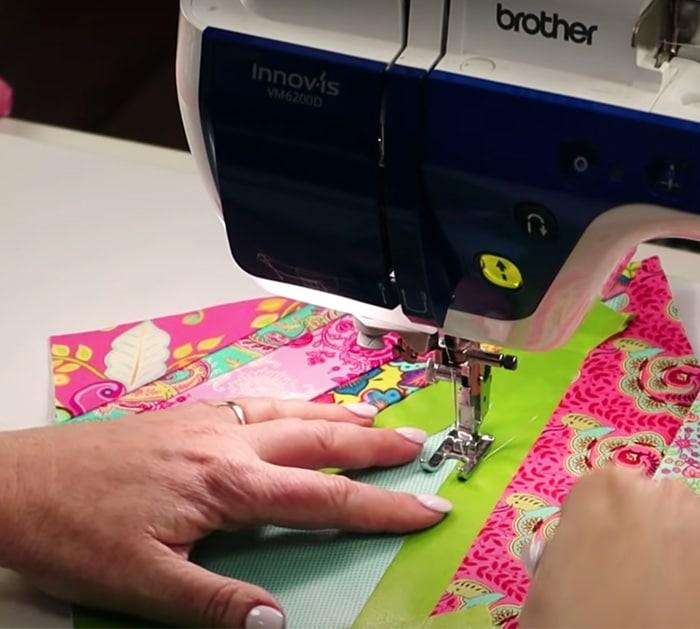 how to make quilt as you go string quilt