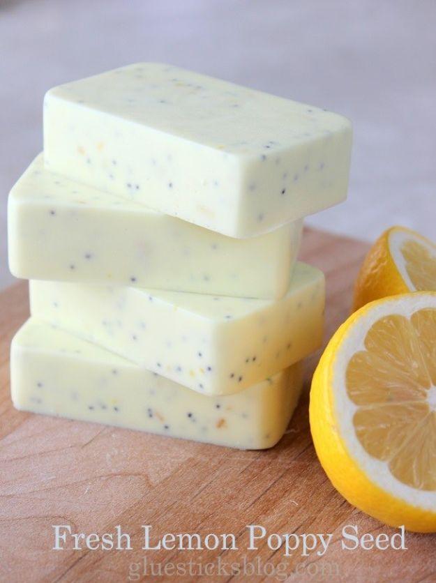 Homemade Poppy Seed Soap, budget friendly using stuff already sitting in a bin and a keepsake worth handing down