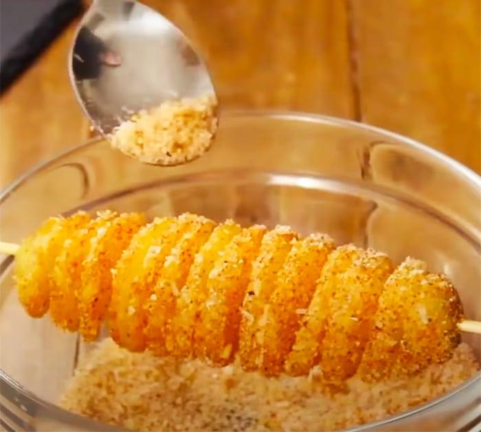 How to Make Parmesan Tornado Potato Recipe- Homemade Potato Recipes