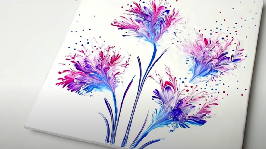 Beautiful Flowers Steel Scrubber Rolling Technique