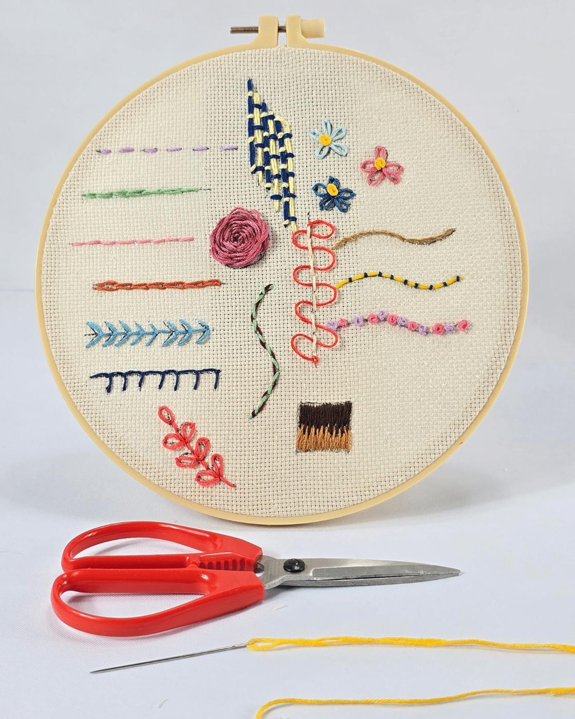 Basic Embroidery Stitches — step-by-step basic embroidery stitches