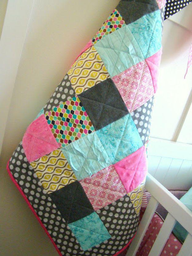 Simple Baby Quilt, a handmade nursery piece, small scale enough to test on scrap first and a showpiece guests linger over