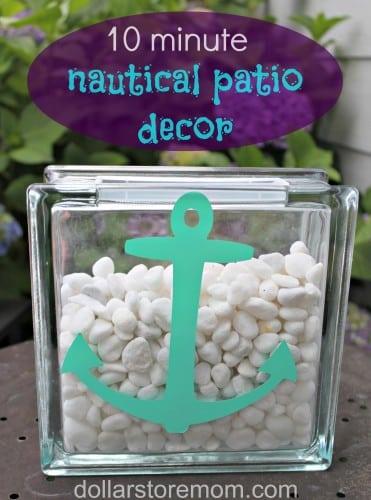 10 Minute Decor Nautical Patio Vase, an easy porch upgrade with basic supplies and a budget friendly way to dress up a porch