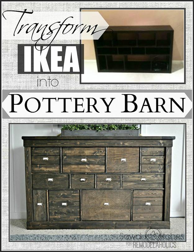 Transform IKEA into Pottery Barn, a great weekend project for a beginner with basic tools and a favorite from this collection