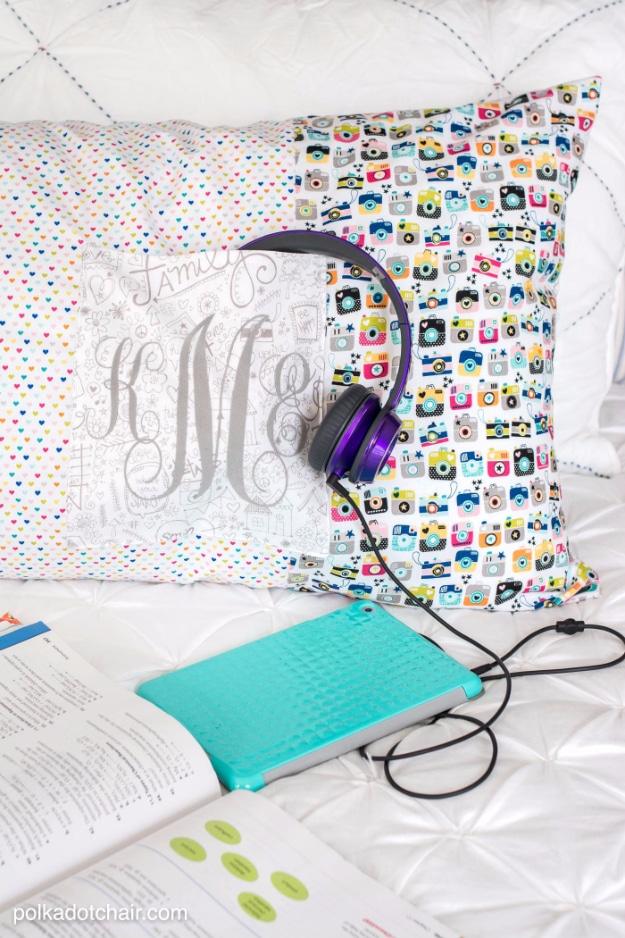 Giant Pocket Pillow, budget friendly with supplies on hand and a clever way to use scraps you already have
