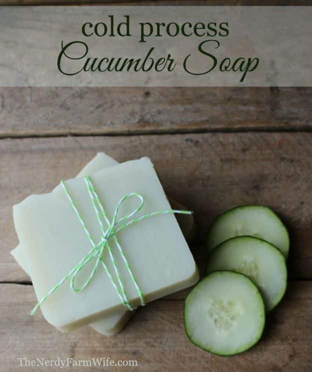 Cold Process Cucumber Soap, quick enough to finish before nap time and a project worth saving for a free weekend