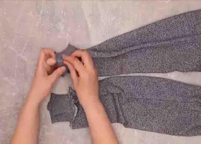 Removing the cuffs of your shirt to fix the tattered part