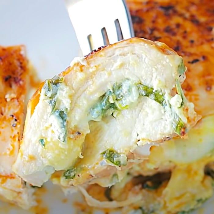 Cheesy Spinach Stuffed Chicken Breasts Recipe - Easy Chicken Breasts Recipe - Easy Chicken Breasts Recipe