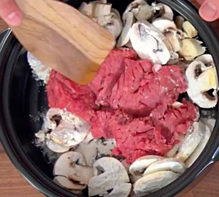 Make a ground beef casserole with egg noodles