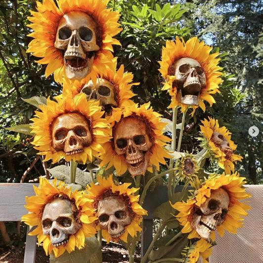 DIY Sunflower Skulls