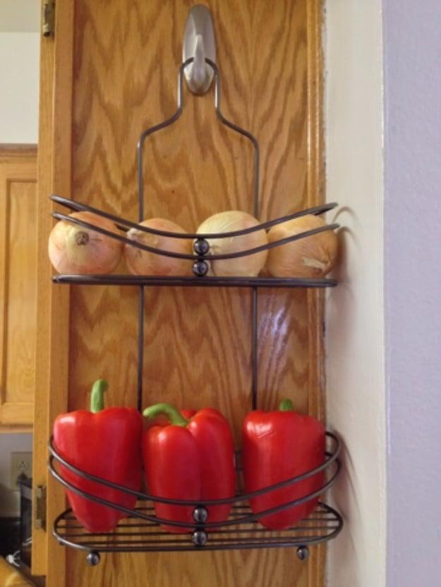 DIY Produce Rack, simple enough for even a first attempt to work and the trick that finally makes the task painless