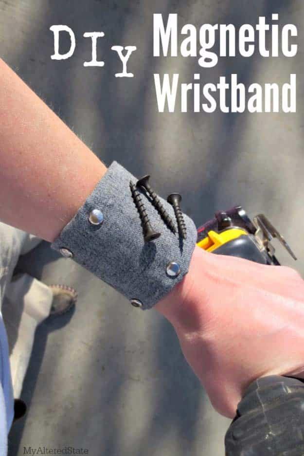 DIY Gifts For Guys | Pinterest Creative DIY gift ideas for Dad | How to Make A DIY Magnetic Wristband | Cool Homemade DIY Crafts to Give Men for Christmas Stocking Stuffer, Birthda