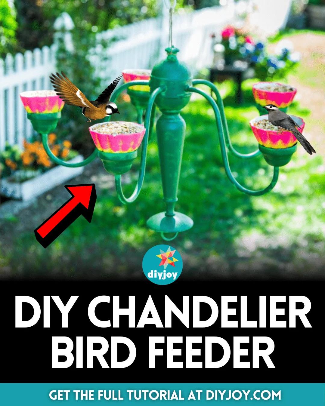 How to Turn an Old Chandelier Into a Bird Feeder