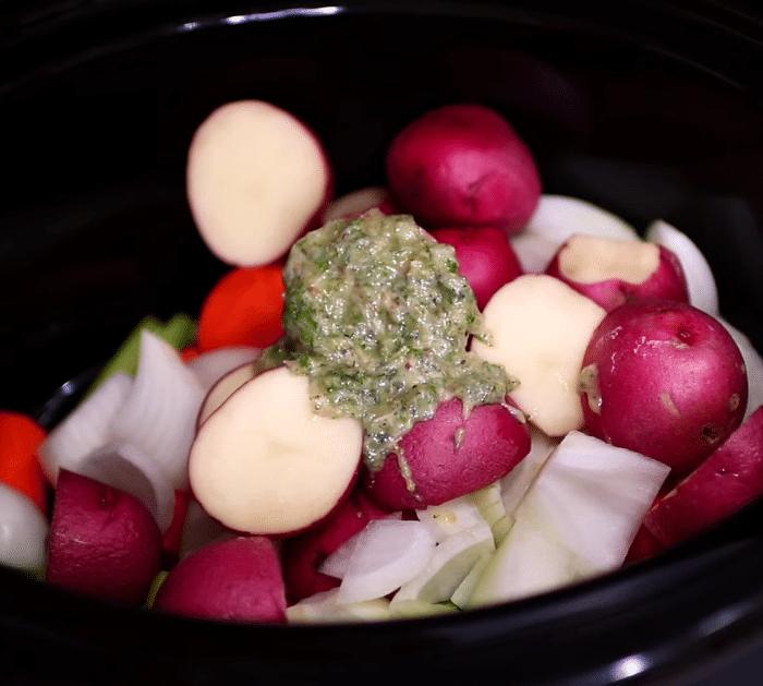 Ingredients for Crockpot Whole Chicken & Vegetables