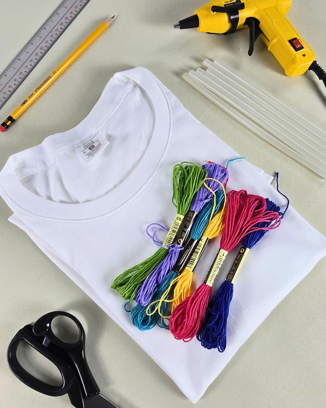 Homemade T Shirt Name Embroidery Hack — materials for t-shirt name embroidery