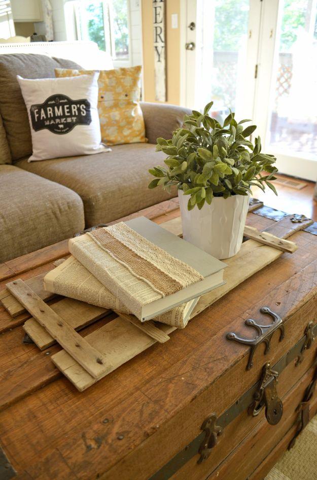 DIY Lace & Burlap Covered Books, one worth bookmarking from this list and quick enough to finish in an afternoon