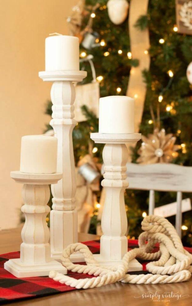 Easy DIY Farmhouse Candlesticks, a joanna gaines inspired gift worth trying this season and one worth pinning for later