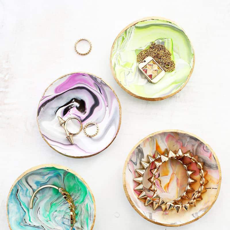 Marbled Clay Ring Dishes, a handmade storage accent, quick enough to finish before nap time and a keepsake worth handing down