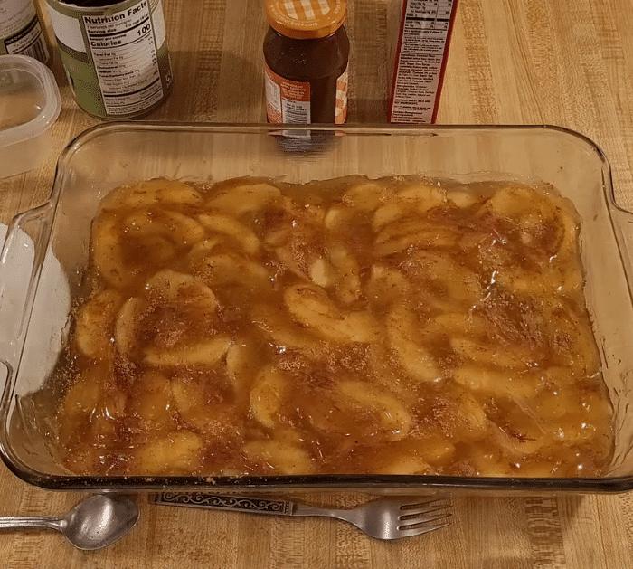 Ingredients for Caramel Apple Dump Cake