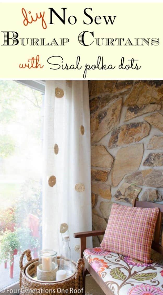No-Sew DIY White Burlap Curtains, a favorite pick from this roundup and an idea worth saving for later