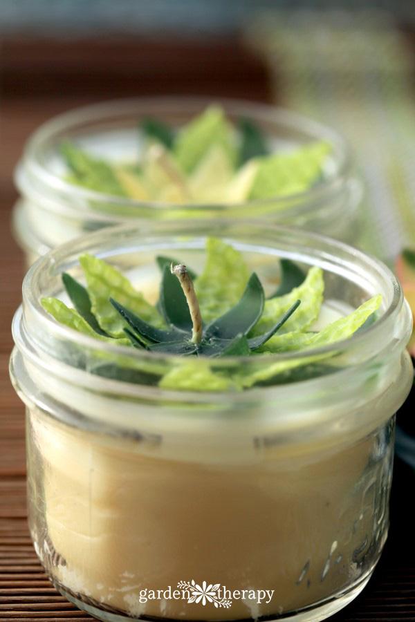 Upcycled Jar Candles, a charming handmade touch for the table and an easy homemade candle project to try