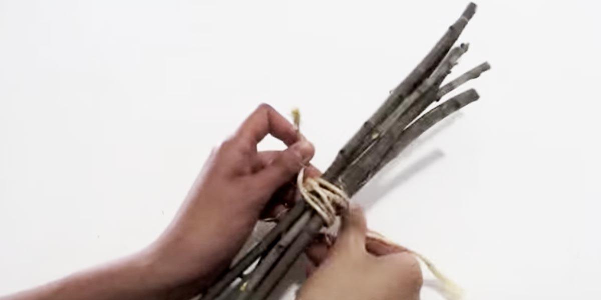 She Ties Up Some Twigs and Spends 0$ To Make This Designer Copycat. (WATCH!)