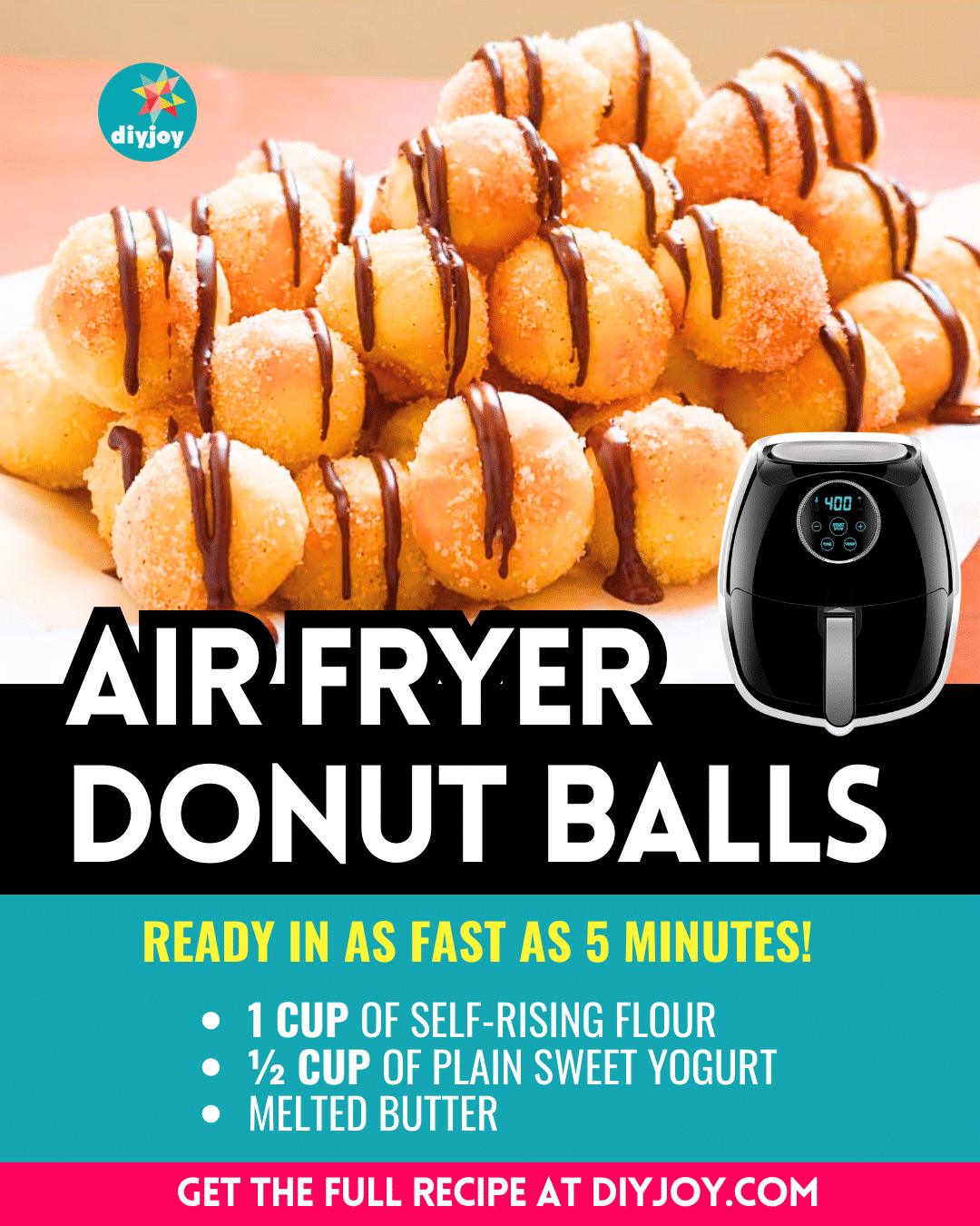 3-Ingredient Air Fryer Donut Balls Recipe