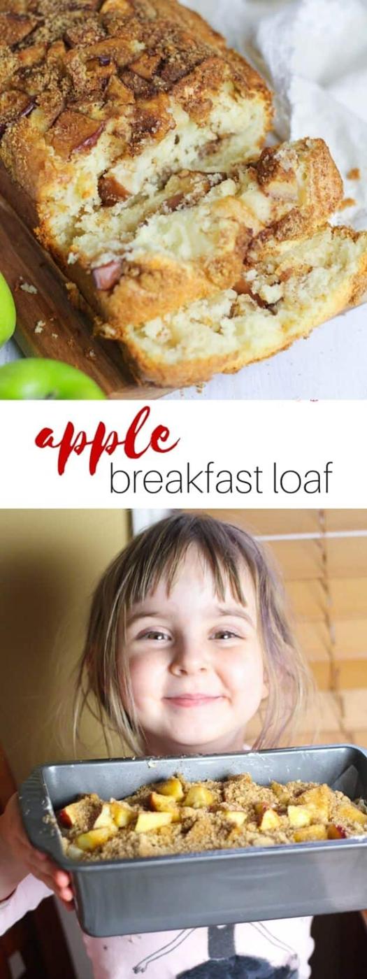 Best Recipes To Teach Your Kids To Cook - Apple Breakfast Loaf - Easy Ideas To Show Children How to Prepare Food - Kid Friendly Recipes That Boys and Girls Can Make Themselves - No
