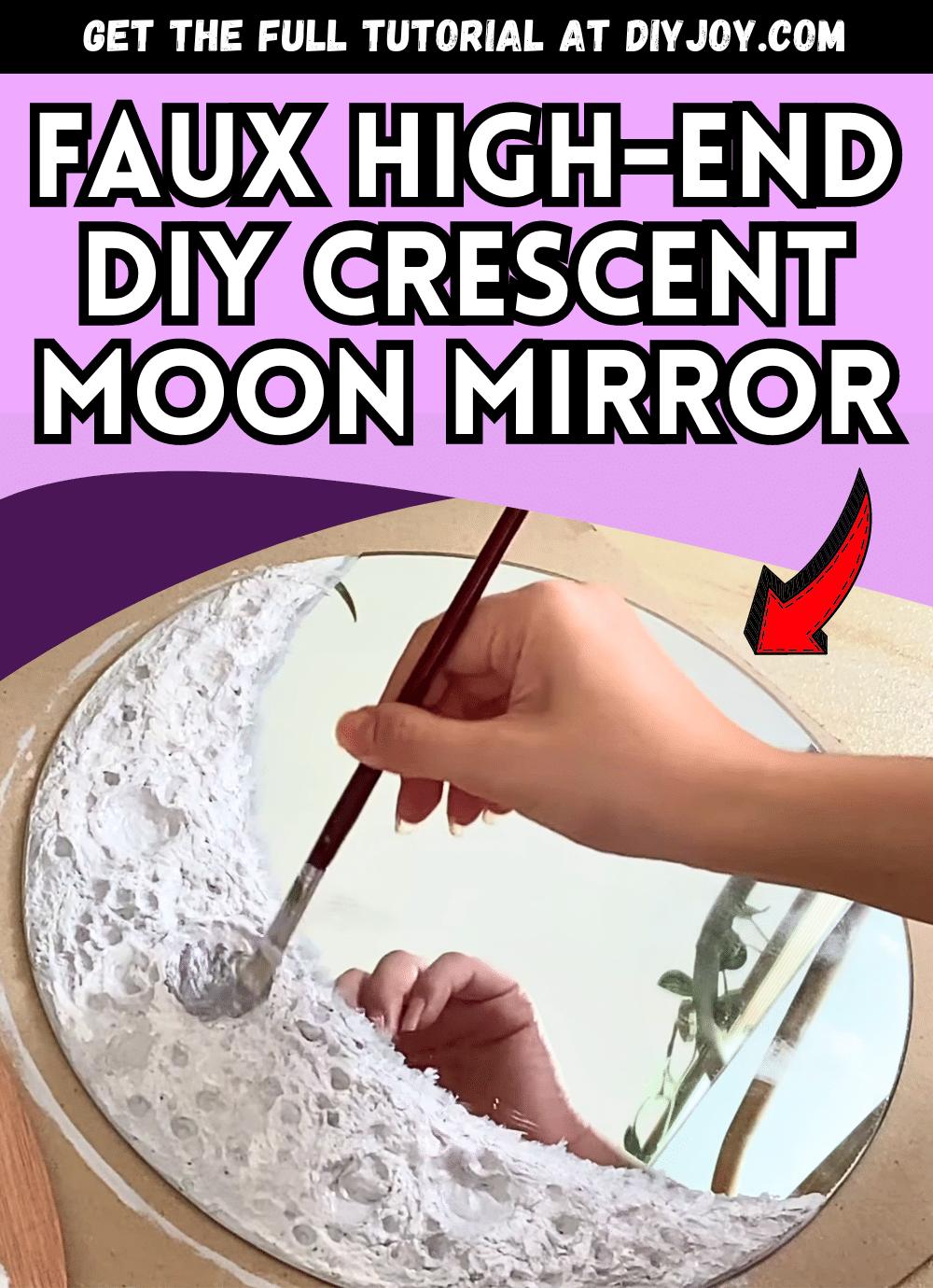 How To Make Faux High-End DIY Crescent Moon Mirror
