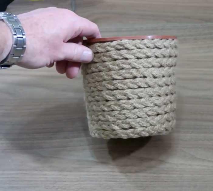 Hemp Rope Houseplanter - Home and Garden