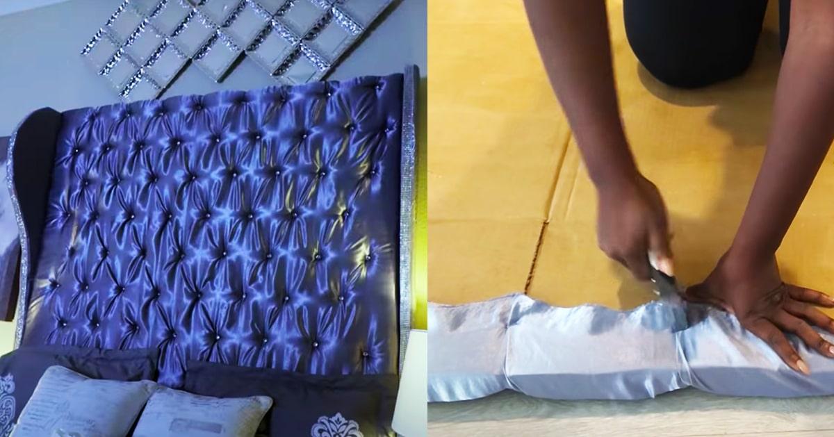 How To Use Empty Boxes To Make A Wingback Headboard