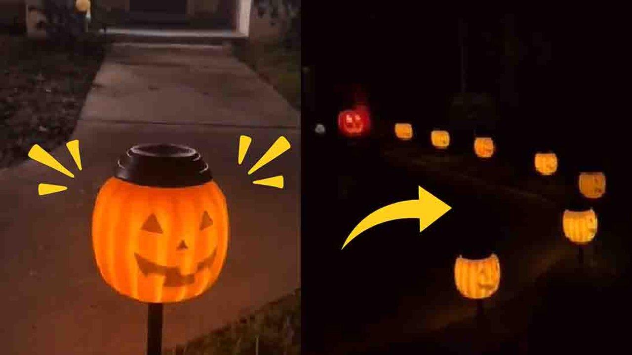 DIY Solar Light Pumpkins Tutorial
