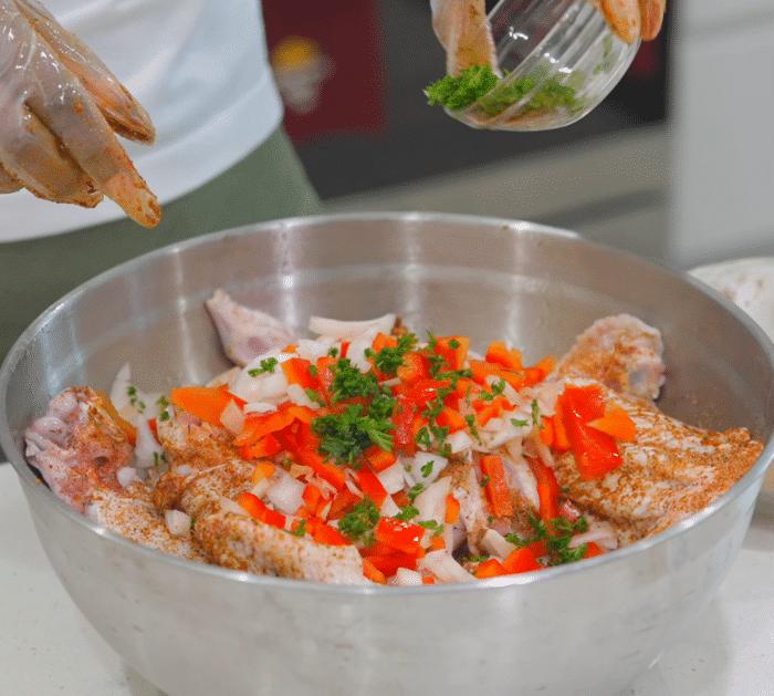 Ingredients for Cajun Smothered Turkey Wings