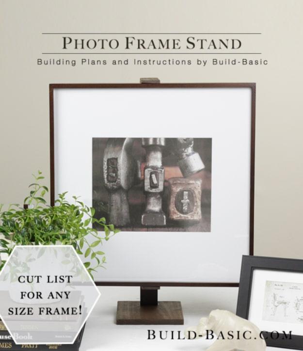 Photo Frame Stand, a handmade gift for dad, easy to fit into a free afternoon and an idea worth saving for later
